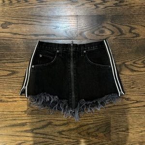 black jean skirt